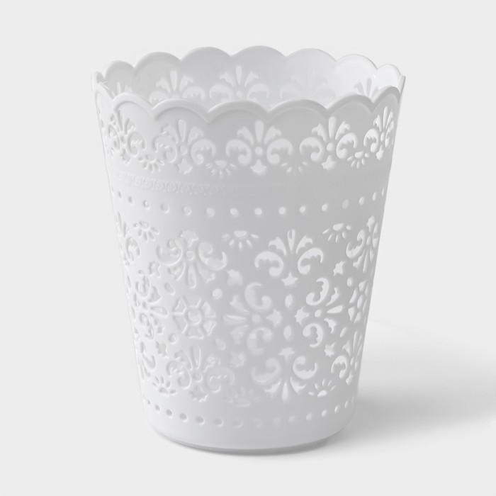 Корзина для хранения «Кружевной узор», 11×11×14 см, цвет МИКС Корзина для хранения «Кружевной узор», 11×11×14 см, цвет МИКС