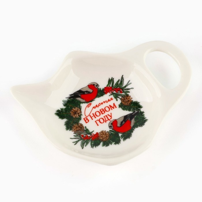 Новый год. Подставка под чайный пакетик «Счастья», 6.5 х 6.8 см Новый год. Подставка под чайный пакетик «Счастья», 6.5 х 6.8 см