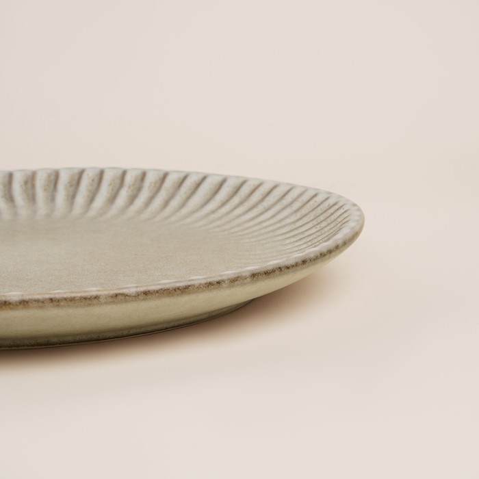 Набор тарелок фарфоровых SL Home «Монти», d=27 см, цвет серый Набор тарелок фарфоровых SL Home «Монти», d=27 см, цвет серый