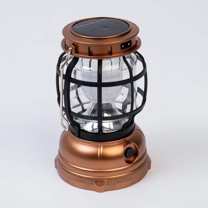 Фонарь кемпинговый аккумуляторный, 700 мАч, LED, SMD, 2 режима, солнечная батарея, от сети Фонарь кемпинговый аккумуляторный, 700 мАч, LED, SMD, 2 режима, солнечная батарея, от сети