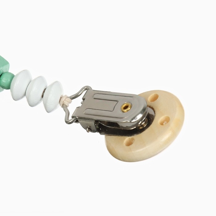 Держатель для соски - пустышки «Радуга», деревянный, цвет бирюзовый