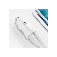 Автомобильное зарядное устройство Baseus, 2USB, 3.1 А, белое