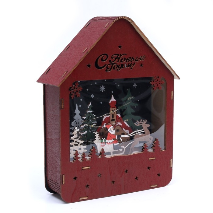 Новогодний декор с подсветкой «С новым годом» 16 × 5,5 × 20 см Новогодний декор с подсветкой «С новым годом» 16 × 5,5 × 20 см