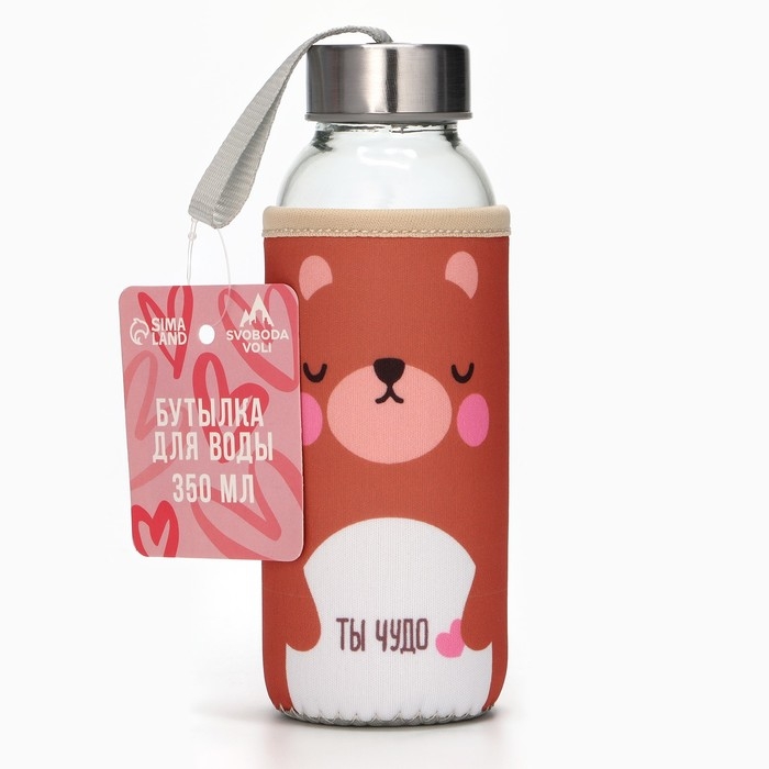 Бутылка для воды стеклянная «Рядом», 350 мл Бутылка для воды стеклянная «Рядом», 350 мл