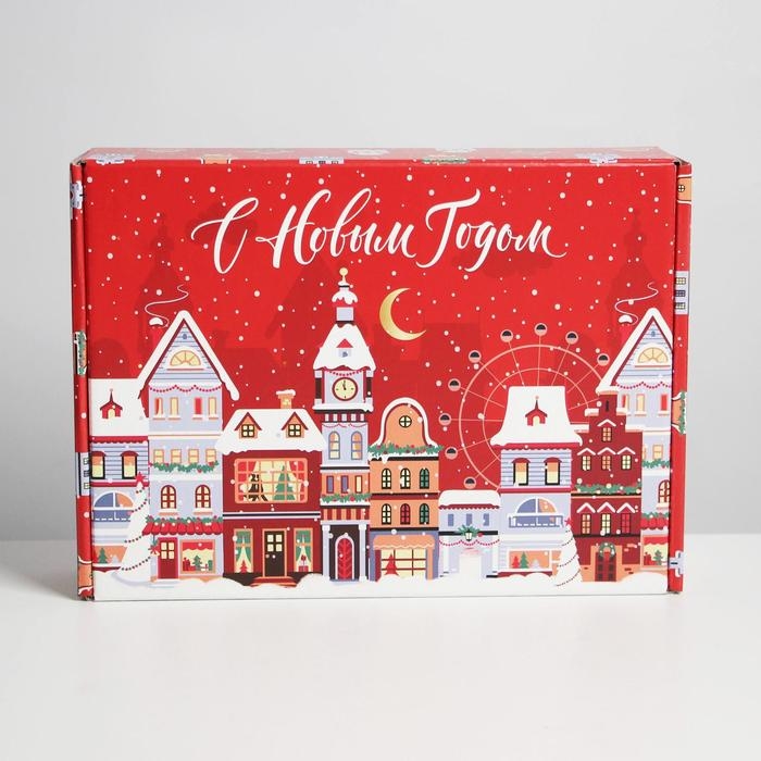 Коробка подарочная новогодняя складная «С Новым Годом», 30,7 х 22 х 9,5 см, Новый год Коробка подарочная новогодняя складная «С Новым Годом», 30,7 х 22 х 9,5 см, Новый год