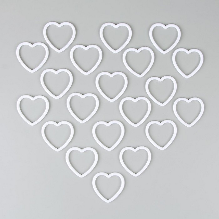 Основа для изготовления ловца снов «Сердце», набор 20 шт., размер 1 шт. — 6 × 6 × 0,45 см