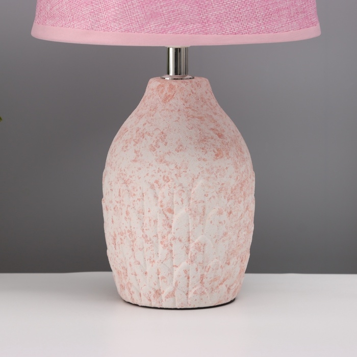 Лампа настольная Лампа настольная "Какао" 1х40Вт Е14 розовый 20х20х34см