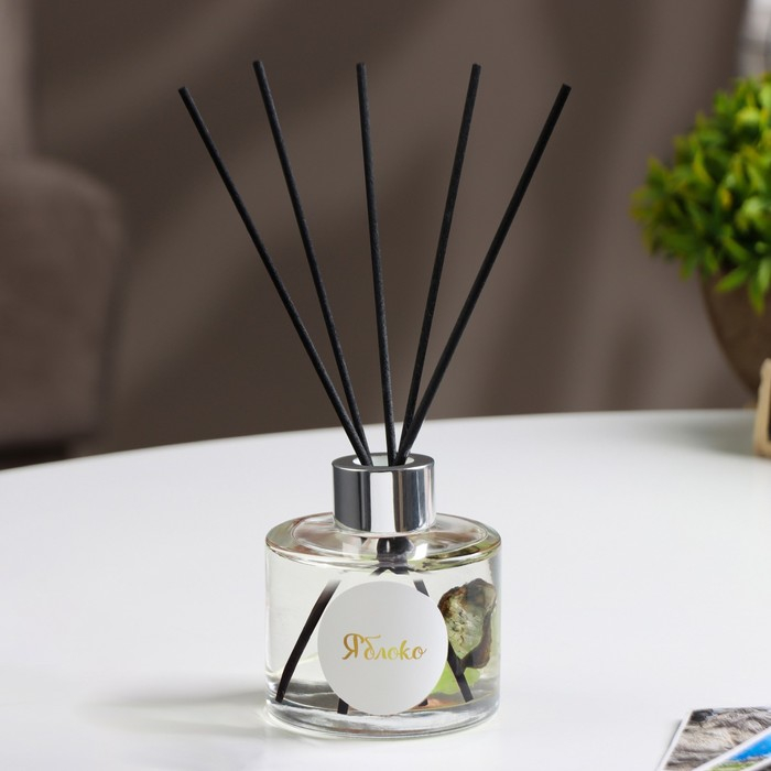 Диффузор 120мл, "Интерьерный", яблоко, 7 палок с наполнителем