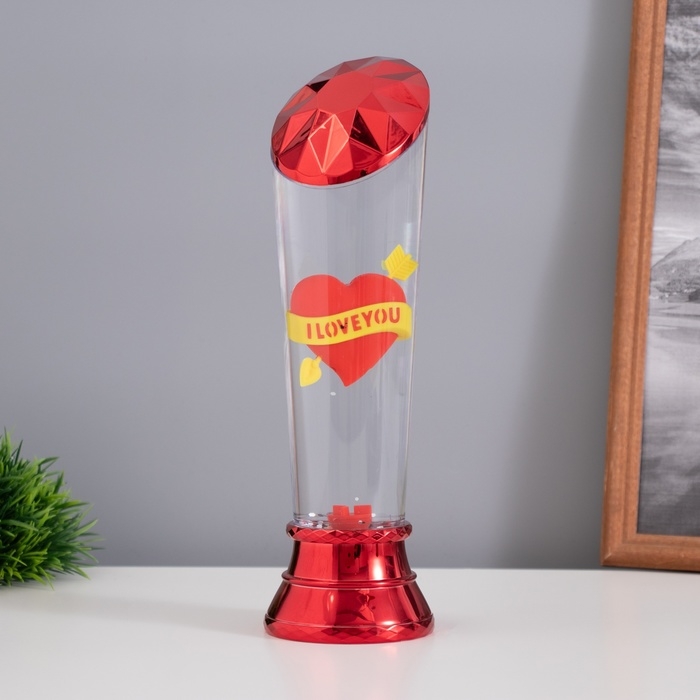 Лава лампа «Сердце» LED 3хААА, USB красный 6,5х6,5х23,7см Лава лампа «Сердце» LED 3хААА, USB красный 6,5х6,5х23,7см