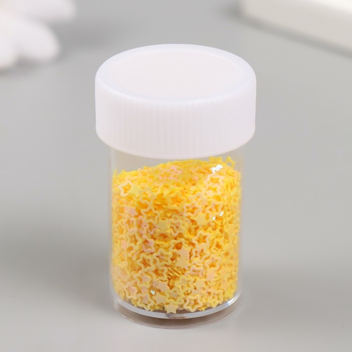 Блестки в баночке  Блестки в баночке "Звёздочки" 12 шт, цв. МИКС