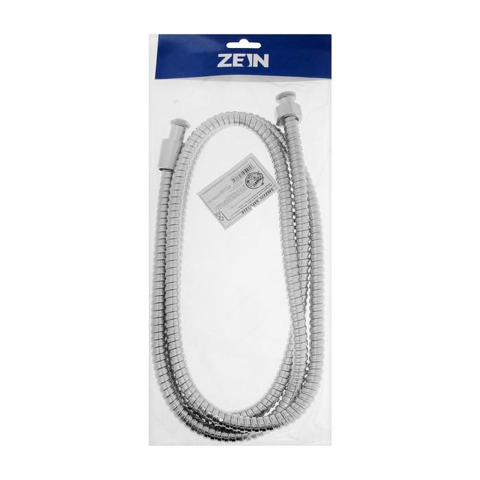 Душевой шланг ZEIN Z19PS, 200 см, цинковые гайки 1/2 Душевой шланг ZEIN Z19PS, 200 см, цинковые гайки 1/2", запрессовочная втулка латунь, хром