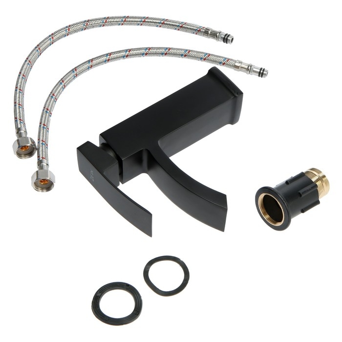 Смеситель для раковины ZEIN Z2738, квадратный, картридж керамика 35 мм, черный Смеситель для раковины ZEIN Z2738, квадратный, картридж керамика 35 мм, черный