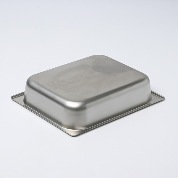 Гастроемкость 1/2 из нержавеющей стали, 65 мм, 32,5×26,5×6,5 см, толщина 0,8 мм