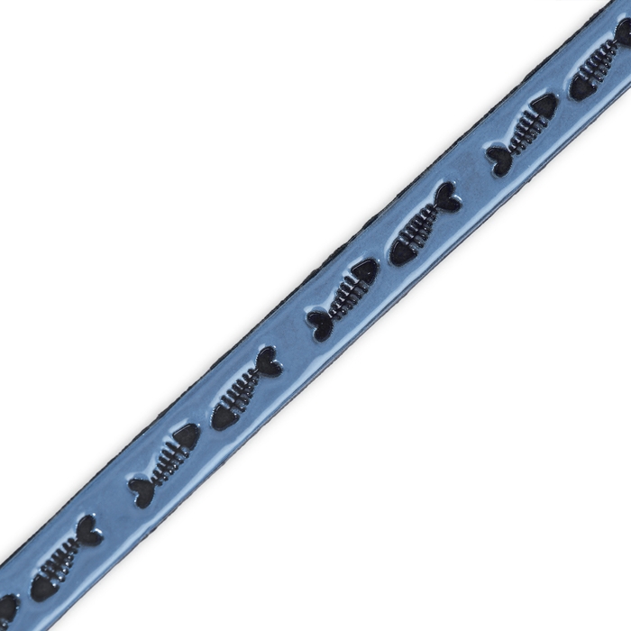 Ошейник кошачий со светоотражающим покрытием Ошейник кошачий со светоотражающим покрытием "Рыбки", 30 х 1 см, голубой