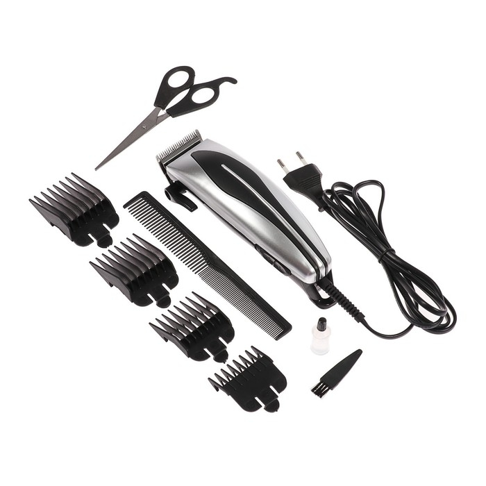 Машинка для стрижки Luazon LTRI-12, 15 Вт, 3/6/10/12 мм, 220 В, серебристая Машинка для стрижки Luazon LTRI-12, 15 Вт, 3/6/10/12 мм, 220 В, серебристая