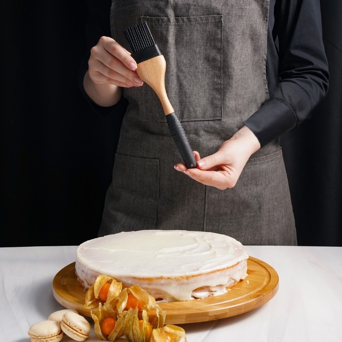 Кисть Доляна «Макота», силикон, 23,5 см, цвет чёрный Кисть Доляна «Макота», силикон, 23,5 см, цвет чёрный