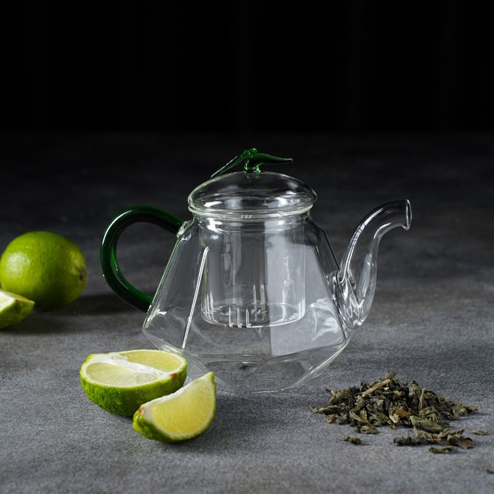 Чайник заварочный со стеклянным ситом «Грин», 600 мл Чайник заварочный со стеклянным ситом «Грин», 600 мл