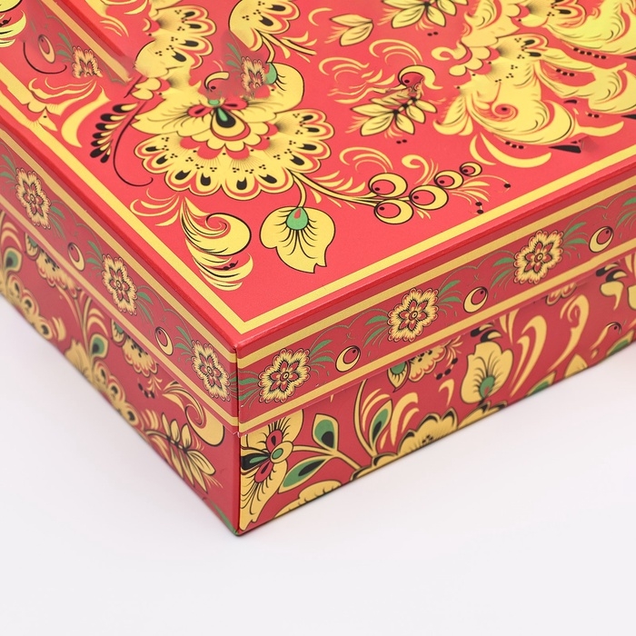 Коробка картонная без окна Коробка картонная без окна "Роспись", 21 х 15 х 7 см набор 5 шт