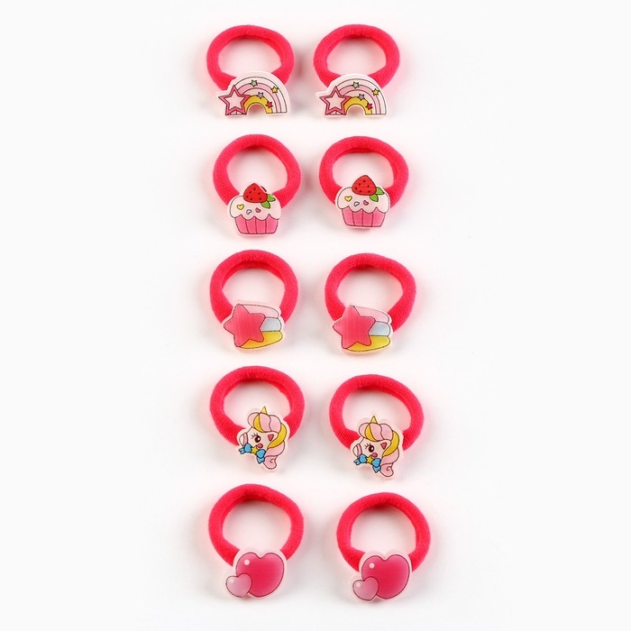 Резинки для волос детские «Котята», 10 шт, р-р резинки 1.5 х 1.5 х 1 см Резинки для волос детские «Котята», 10 шт, р-р резинки 1.5 х 1.5 х 1 см