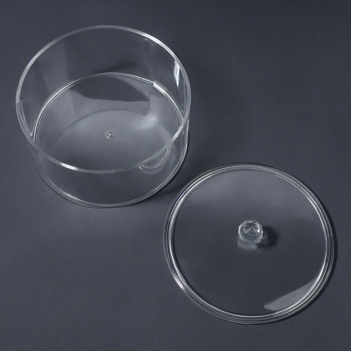 Органайзер для хранения, с крышкой, 14 × 14 × 9,3 см, цвет прозрачный Органайзер для хранения, с крышкой, 14 × 14 × 9,3 см, цвет прозрачный