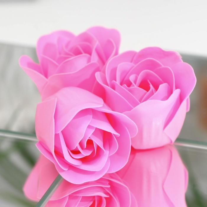 Мыльные розочки, розовые, набор 6 шт. Мыльные розочки, розовые, набор 6 шт.