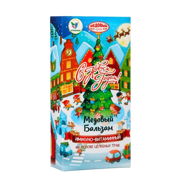Новый год. Новогодний медовый бальзам алтайский  Новый год. Новогодний медовый бальзам алтайский "Иммуно-витаминный", 250 мл