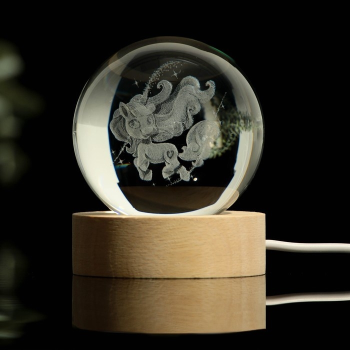 Светильник новогодний «Новый год: Единорог», диам. 6 см Светильник новогодний «Новый год: Единорог», диам. 6 см