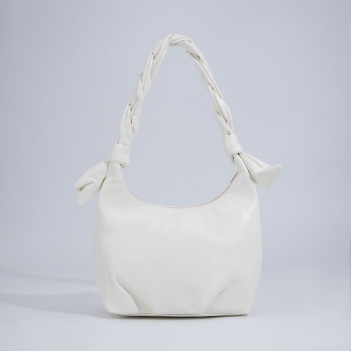 Сумка-багет на молнии, цвет молочный Сумка-багет на молнии, цвет молочный