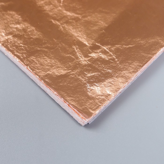 Поталь для декорирования набор 50 листов Поталь для декорирования набор 50 листов "Медь" 14х14 см в пакете