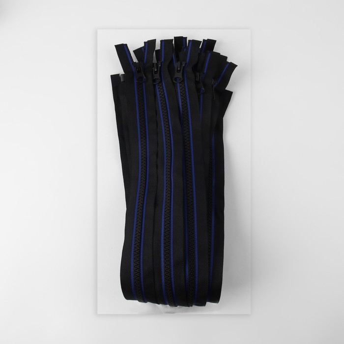 Молния «Трактор», №8, разъёмная, замок автомат, 80 см, цвет чёрный/синий, цена за 1 штуку Молния «Трактор», №8, разъёмная, замок автомат, 80 см, цвет чёрный/синий, цена за 1 штуку