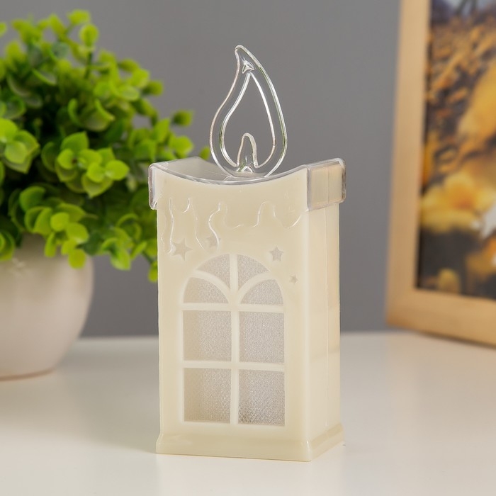 Ночник Ночник "Снежный домик" LED от батареек 3хLR1130 белый 5х4х13 см RISALUX