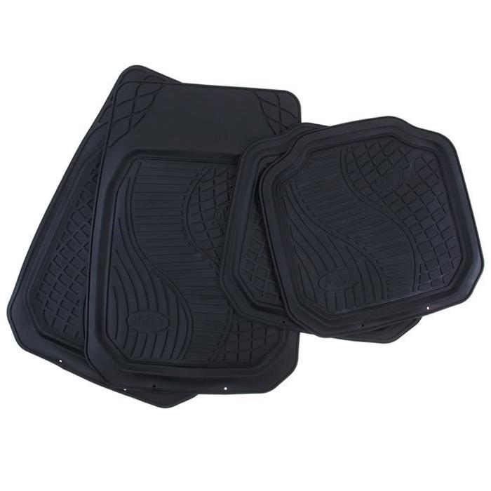 Коврики автомобильные TORSO, резина, 70х50 см, 50х49 см, черный, набор 4 шт Коврики автомобильные TORSO, резина, 70х50 см, 50х49 см, черный, набор 4 шт