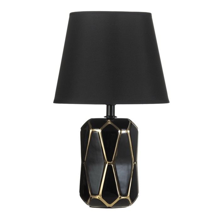 Настольная лампа Настольная лампа "Рико" Е14 40Вт черно-золотистый 20х20х33 см RISALUX