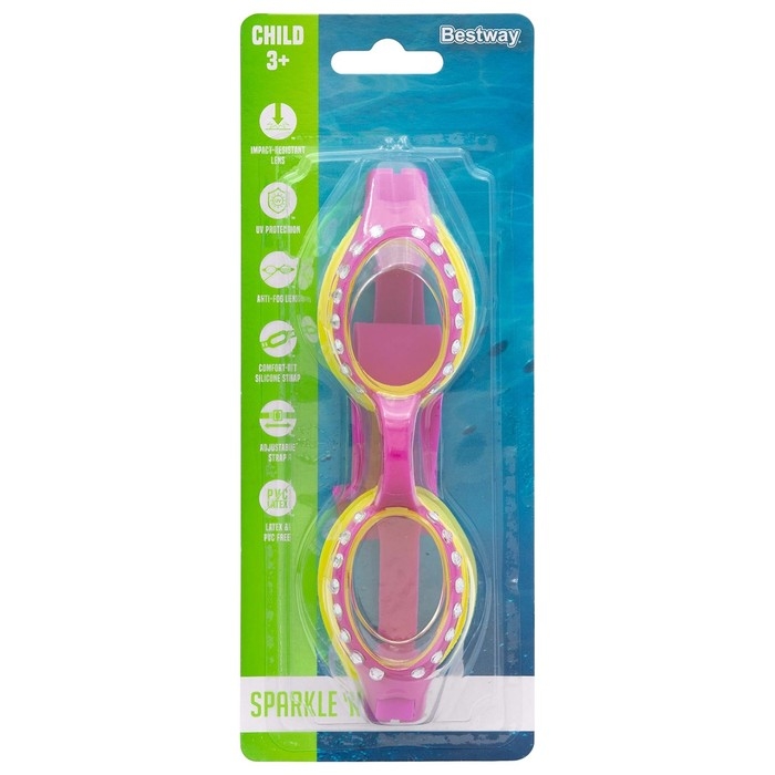 Очки для плавания Sparkle 'n Shine Goggles, от 3 лет, цвет МИКС, 21110 Очки для плавания Sparkle 'n Shine Goggles, от 3 лет, цвет МИКС, 21110