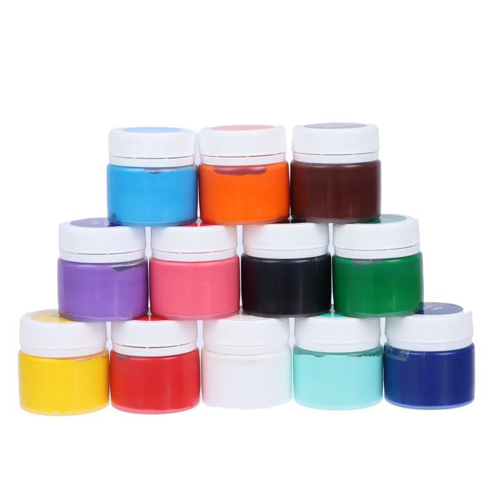 Краска акриловая, набор 12 цветов х 15 мл, Краска акриловая, набор 12 цветов х 15 мл, "Я - Художник!", глянцевые