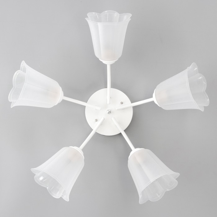 Люстра Люстра "Онлайн" (цветок) 5х15Вт Е27 МОДЕЛЬ: BR 00211 белый/прозрачный