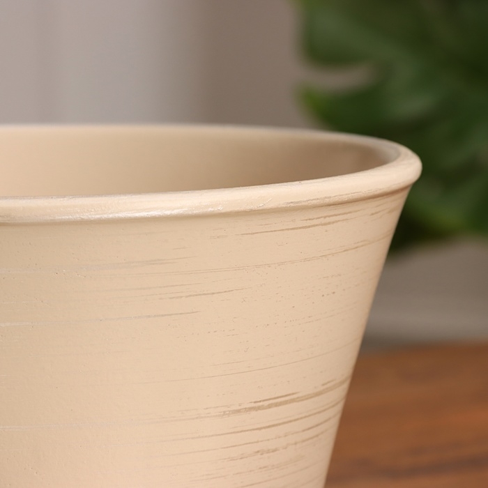 Горшок цветочный Горшок цветочный "Мессина" серый серебро 1,4 л