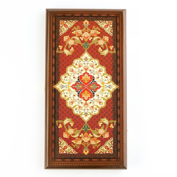 Нарды деревянные большие, настольная игра Нарды деревянные большие, настольная игра "Восточный узор", 40 х 40 см, с шашками