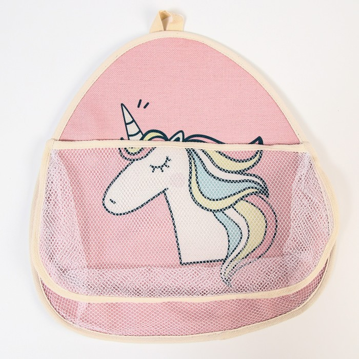Сетка для хранения игрушек в ванной с петелькой «Единорог» Сетка для хранения игрушек в ванной с петелькой «Единорог»