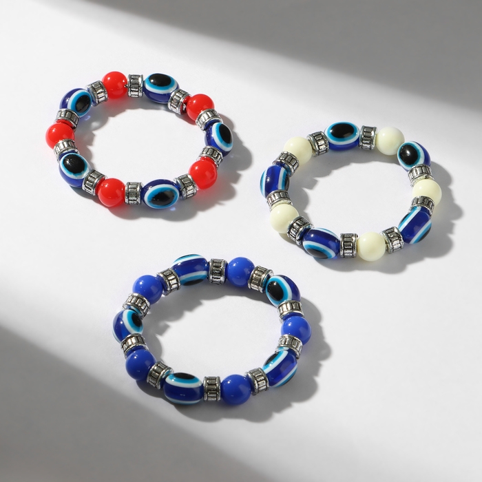 Браслет-оберег «Глазик» с бусинами, цвет МИКС, d=5 см Браслет-оберег «Глазик» с бусинами, цвет МИКС, d=5 см