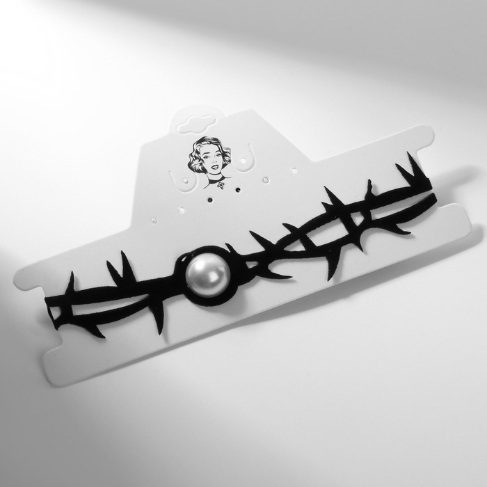 Чокер «Шипы» мягкие, на завязке, цвет бело-чёрный, 100 см Чокер «Шипы» мягкие, на завязке, цвет бело-чёрный, 100 см