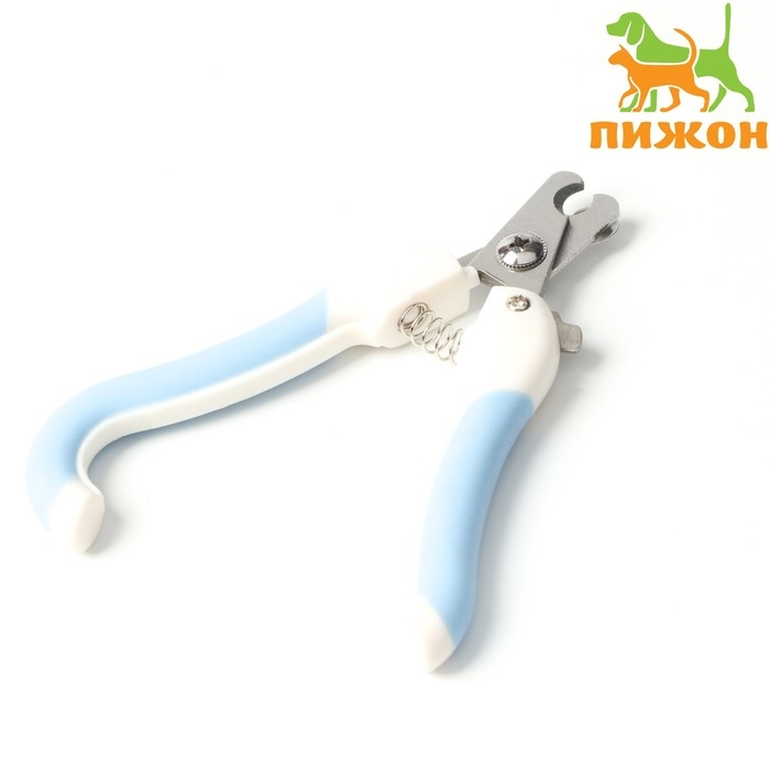 Когтерез боковой средний эргономичный, отверстие 11 мм, голубой с белым Когтерез боковой средний эргономичный, отверстие 11 мм, голубой с белым