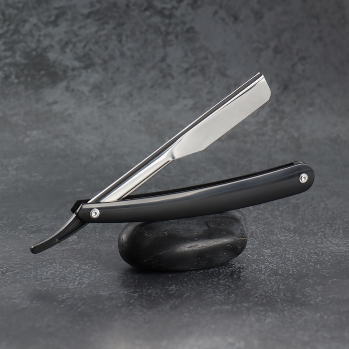 Опасная бритва, шаветт, без лезвия, 16,5/24 × 2,5 × 1,3 см, пластиковая, цвет чёрный/серебристый Опасная бритва, шаветт, без лезвия, 16,5/24 × 2,5 × 1,3 см, пластиковая, цвет чёрный/серебристый