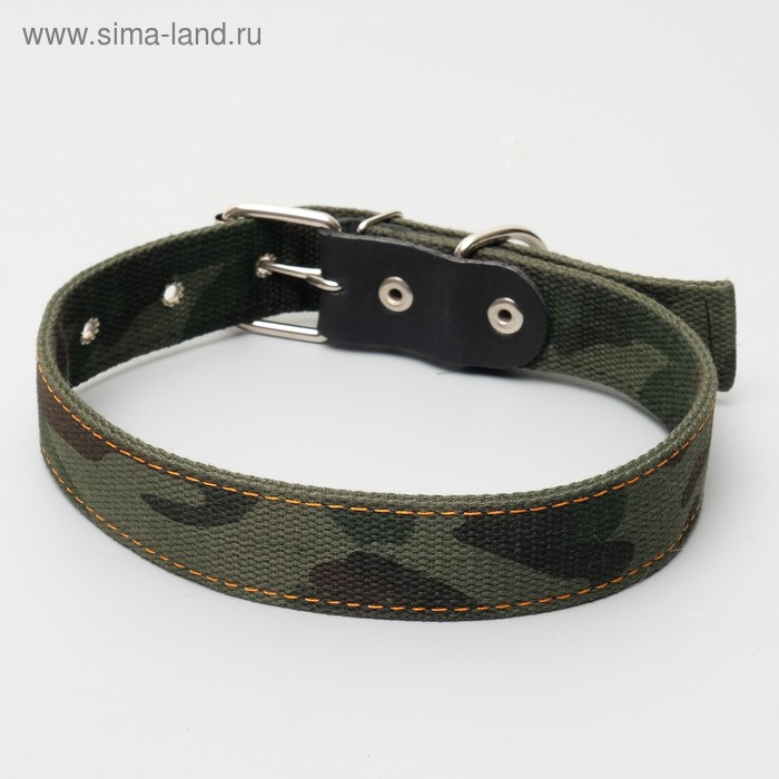 Ошейник брезентовый двухслойный  Ошейник брезентовый двухслойный "Камуфляж", 72 х 3,5 см, ОШ 45-60 см