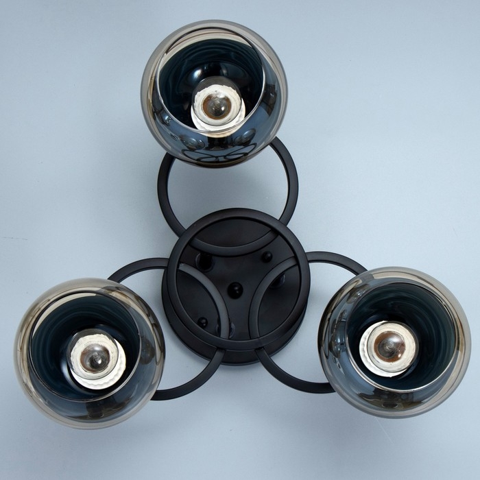 Люстра Люстра "Айрис" 3хЕ27 40Вт чёрный 42х42х23 см BayerLux