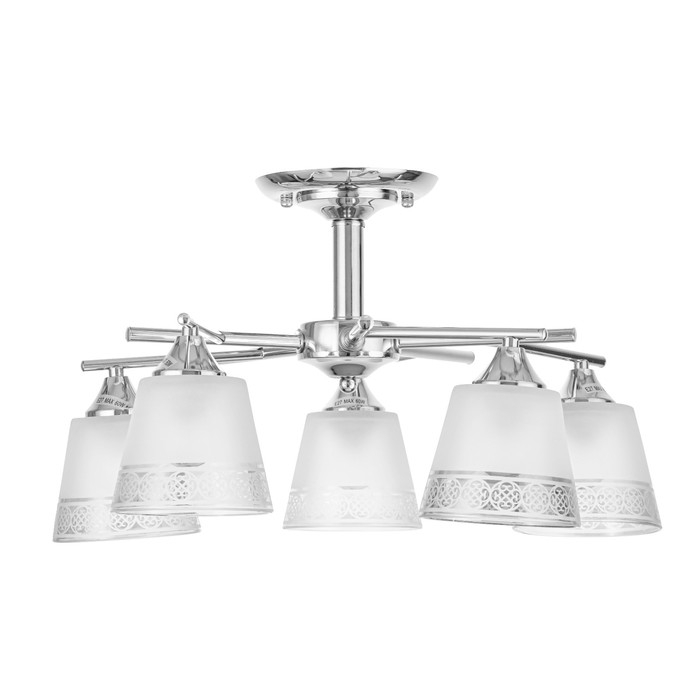 Светильник потолочный Ангела 52х52х27 , 5х60Вт Е27, Хром Светильник потолочный Ангела 52х52х27 , 5х60Вт Е27, Хром