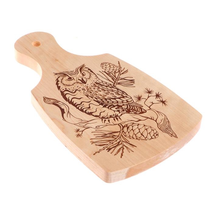 Разделочная доска для выжигания «Филин» 13 × 23 см Разделочная доска для выжигания «Филин» 13 × 23 см