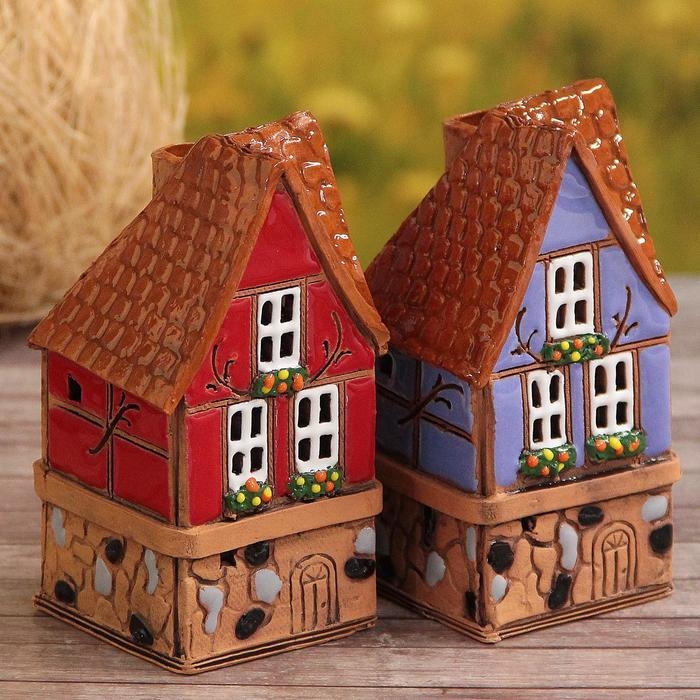 Аромалампа Домик «Санчо», 13 см, ручная работа, микс Аромалампа Домик «Санчо», 13 см, ручная работа, микс