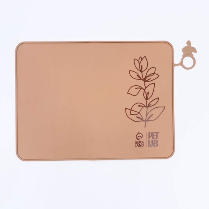 Коврик силиконовый под миску, 40 х 30 см, миндальный Коврик силиконовый под миску, 40 х 30 см, миндальный