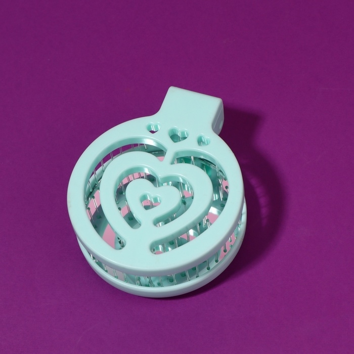 Расчёска массажная, складная, с зеркалом, d = 6,6 см, цвет зелёный Расчёска массажная, складная, с зеркалом, d = 6,6 см, цвет зелёный